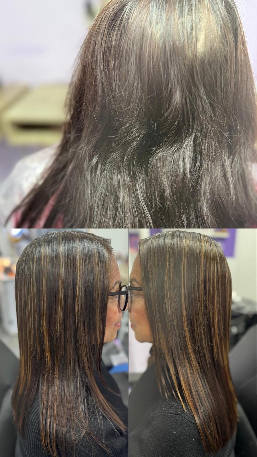 Voor en na: haar verven met warme highlights en folies – kapper Sliedrecht